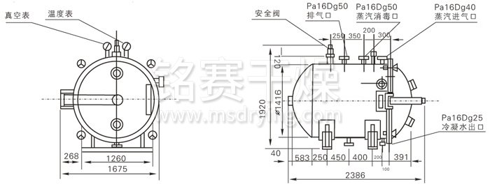 圓形靜態真空幹燥機結構示意圖 圓形靜態真空幹燥機結構示意圖